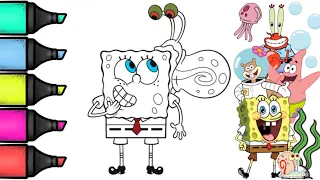 SpongeBob and Gary Coloring | Coloring Videos for Kids #coloring #spongebob #coloringtime