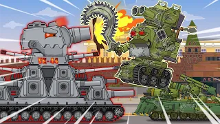 Robo-Stalin vs SMK vs VK-44. Decisive blow. Cartoons about tanks