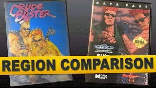 Two Crude Dude for Sega Genesis (Region Comparison)