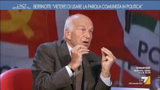 Bertinotti: 'Vietare la parola comunista in politica per dieci anni'