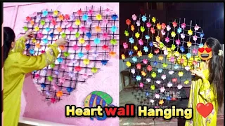 Heart Shaped Craft From Old Newspaper ❤️ll Heart Wall Hanging Idea ll Home Decor 😊