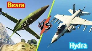 AeroPlane Besra vs Hydra Maneuvers Take off in GTA 5 (US Aircraft Fleet)