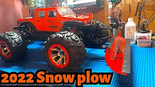 SHOWING OFF MY NEW TRAXXAS SUMMIT SNOW PLOW THANKS TO MY LOCAL LF HOBBY STORE IN KEARNY NJ