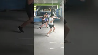 Kids boxing training for speed 14 years old girl and 15 years old boy