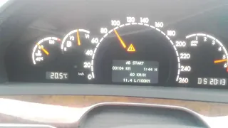 Mercedes S 500 W220 acceleration 0 200 km/h