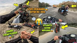 Marta Marta bacha🤥 @aalyanvlogs1299 KTM RC 390 crashed😭 Extreme on offroad