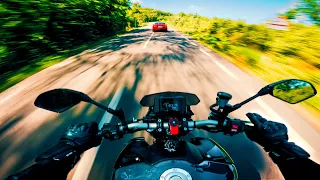 Chasing the red Quadrifoglio | Yamaha MT 09 2023 | POV Ride | RAW Sound [4K]