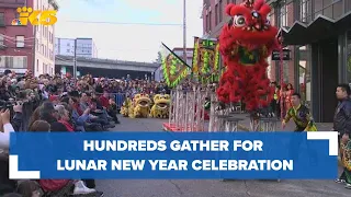 Hundreds gather for Lunar New Year celebration in Seattle's Chinatown International District