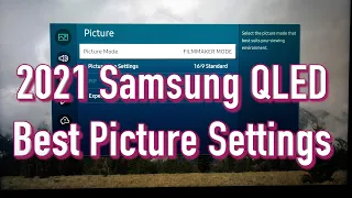 Samsung 2021 Best Picture Settings QN95A and all Samsung QLED Models