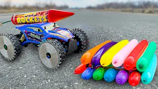 RC Buggy With Garlic Snappers on Wheels VS Balloons