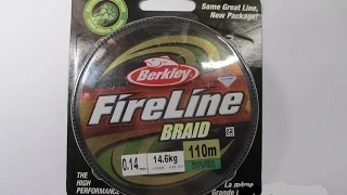 Обзор рыболовного шнура Fire Line BRAID 0.14mm  14.6 kg от Berkley