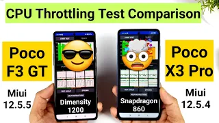 Poco F3 GT vs Poco X3 Pro CPU Throttling Test Comparison Which is Best Snapdragon vs Dimensity 🔥🔥🔥