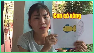 Tô màu hình vẽ con vật : Cá vàng