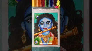 Lord Vishnu Drawing 🥰 with colour pencils 😍🌹#youtube #shortfeeds #shorts