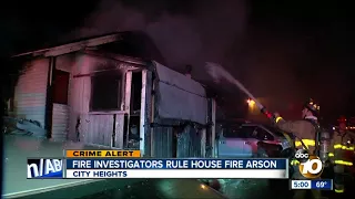 City Heights fire ruled an arson