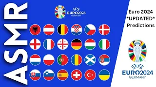 *UPDATED* EURO 2024 PREDICTIONS [ASMR football soccer]