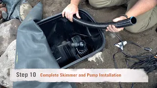 How to Build a Koi Pond: Step 10 - Complete Skimmer and Pump Installation