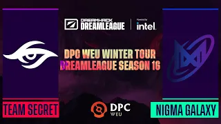 Dota2 - Nigma Galaxy vs. Team Secret - Game 1 - DPC WEU Winter Tour - DreamLeague Season 16