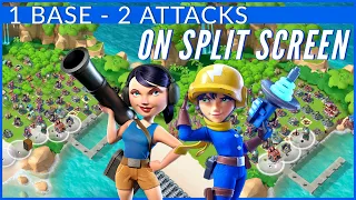 ZOOKAS vs LASER RANGERS 😎 on SPLIT SCREEN - who is BETTER? // BOOM BEACH update/gameplay/strategy