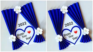 Happy New year card making 2022 / DIY New year card ideas / Easy and beautiful card for New year