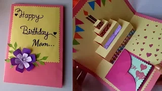 DIY cake pop up card for birthday/DIY-Birthday Day Card idea...