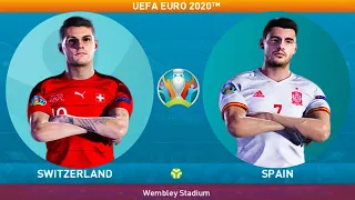 Switzerland vs Spain | EURO 2020 Quarter-final | Goals HD Highlights | eFootball PES 2021