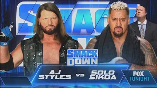 AJ Styles Vs Solo Sikoa - WWE Smackdown 01/09/2023 (En Español)
