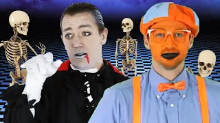 BOO! Blippi Trick Or Treat | Gecko's Garage Songs | Children's Music | Vehicles For Kids!