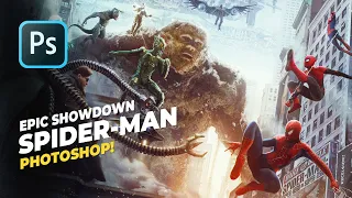 Photoshopping an Epic SPIDERMAN Showdown! | No Way Home Special Photoshop Art