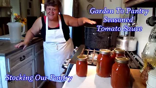 Garden to Pantry Seasoned Tomato Sauce | Stocking Our Pantry