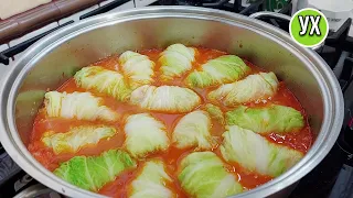 without meat, without rice and without mushrooms - Stuffed cabbage rolls "THICK BORSCH" (lenten)