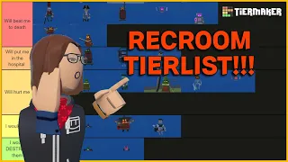 I made a Rec Room Enemy Tier list based of their STRENGTH!!!