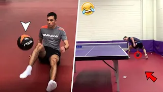 Funny Moments From Pro Players in Training ● Table Tennis [HD]