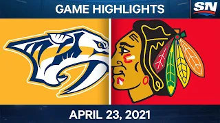 NHL Game Highlights | Predators vs. Blackhawks – Apr. 23, 2021