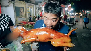 Eating A DELICIOUS ROASTED DOG in Hanoi - Vietnamese street food cuisine | SAPA TV