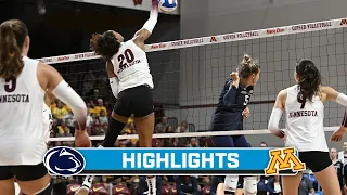 Penn State at Minnesota | Highlights | Big Ten Volleyball | Sept. 30, 2023