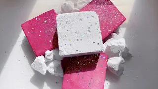 ASMR gym chalk // fresh and saturated dyed blocks // crispy and soft // oddly satisfying