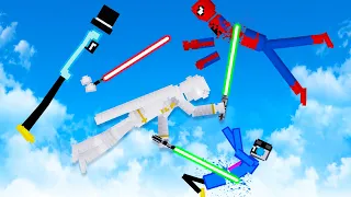 We Made Moon Knight and Spider-man Battle with Lightsabers in People Playground!