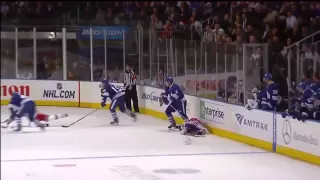 Dion Phaneuf's MASSIVE Hit on Mike Sauer - Dec 5th 2011 (HD)