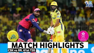 Chennai Super Kings Vs Rajasthan Royals 61st IPL Match Highlights 2024 | CSK Vs RR IPL Highlights