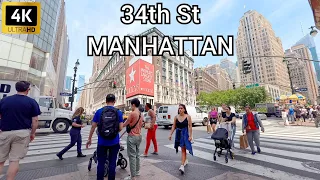 ⁴ᴷ⁶⁰ Walk in New York | 34th Street | Walk in Manhattan from Empire State - Macy's - Vessel