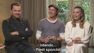 Intervista Leonardo DiCaprio, Brad Pitt e Margot Robbie (Parte 1) | SUB ITA