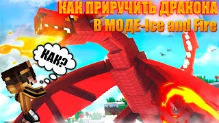 КАК ПРИРУЧИТЬ ДРАКОНА В МОДЕ 💥Ice and Fire💥. Балдежное приручение дракона.