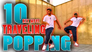 10 KEY MOVE of TRAVELING COLLECTION in Popping Dance | Alireza Sonic