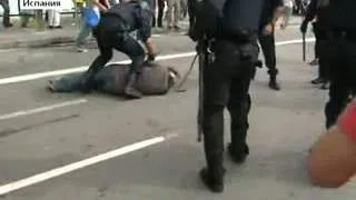 28.05.2011 Демонстрантов в Барселоне разогнали дубинками