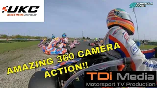 AMAZING 360 Degree Camera Action in UKC Super final for Junior Rotax 2022, Warden Law Rd 2