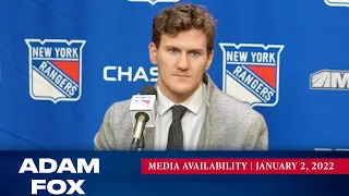 New York Rangers: Adam Fox Postgame Media Availability | Jan. 2, 2022