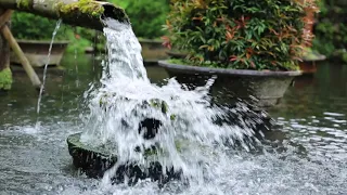 "Nature's Melody | Tranquil Fountain with Native American Flute Serenade"