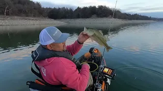 First trip of 2024!  Kayak bass fishing, February 10, 2024