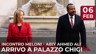 Il Presidente Meloni accoglie il Primo Ministro dell’Etiopia Abiy Ahmed Ali